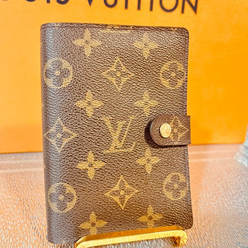 Louis Vuitton Brown Monogram Canvas Snap Wallet/Agenda